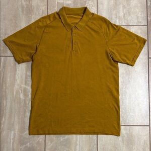 Lululemon Athletica Yellow Polo Shirt Classic Style